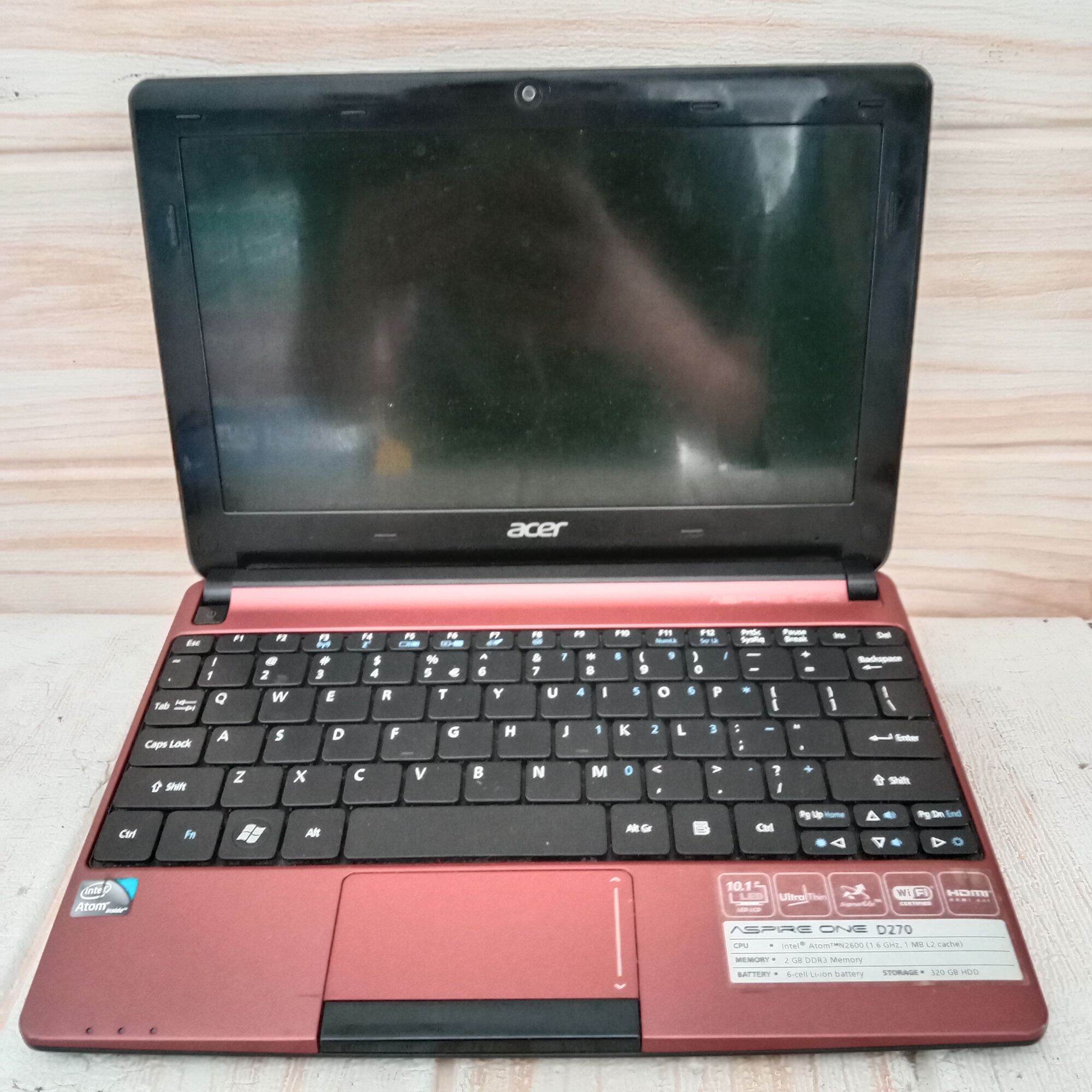 Notebook acer aspire one Ram 2GB HDD 320GB second warna random | Lazada