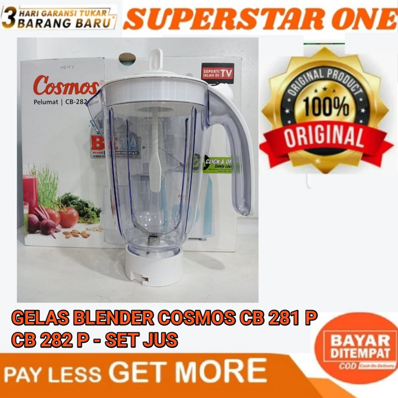 Gelas blender cosmos SET CB 281 P CB 282 P set jus CB 282 P