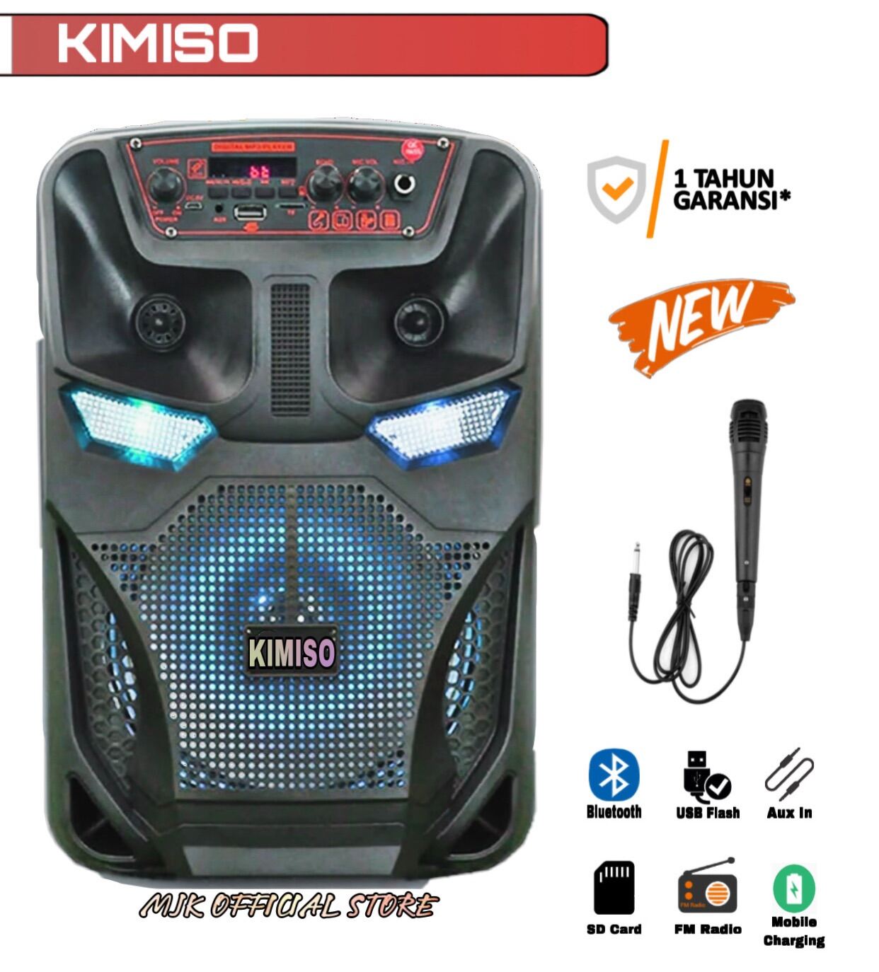 Speaker Aktif Karaoke Bluetooth Extra Bass Sytem Portable Ukuran Besar
