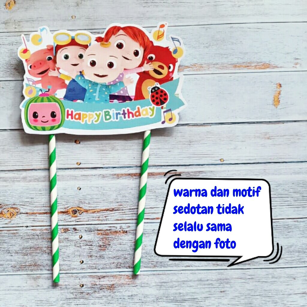 topper toper hiasan tusukan kue cake nasi tumpeng puding happy birthday ...