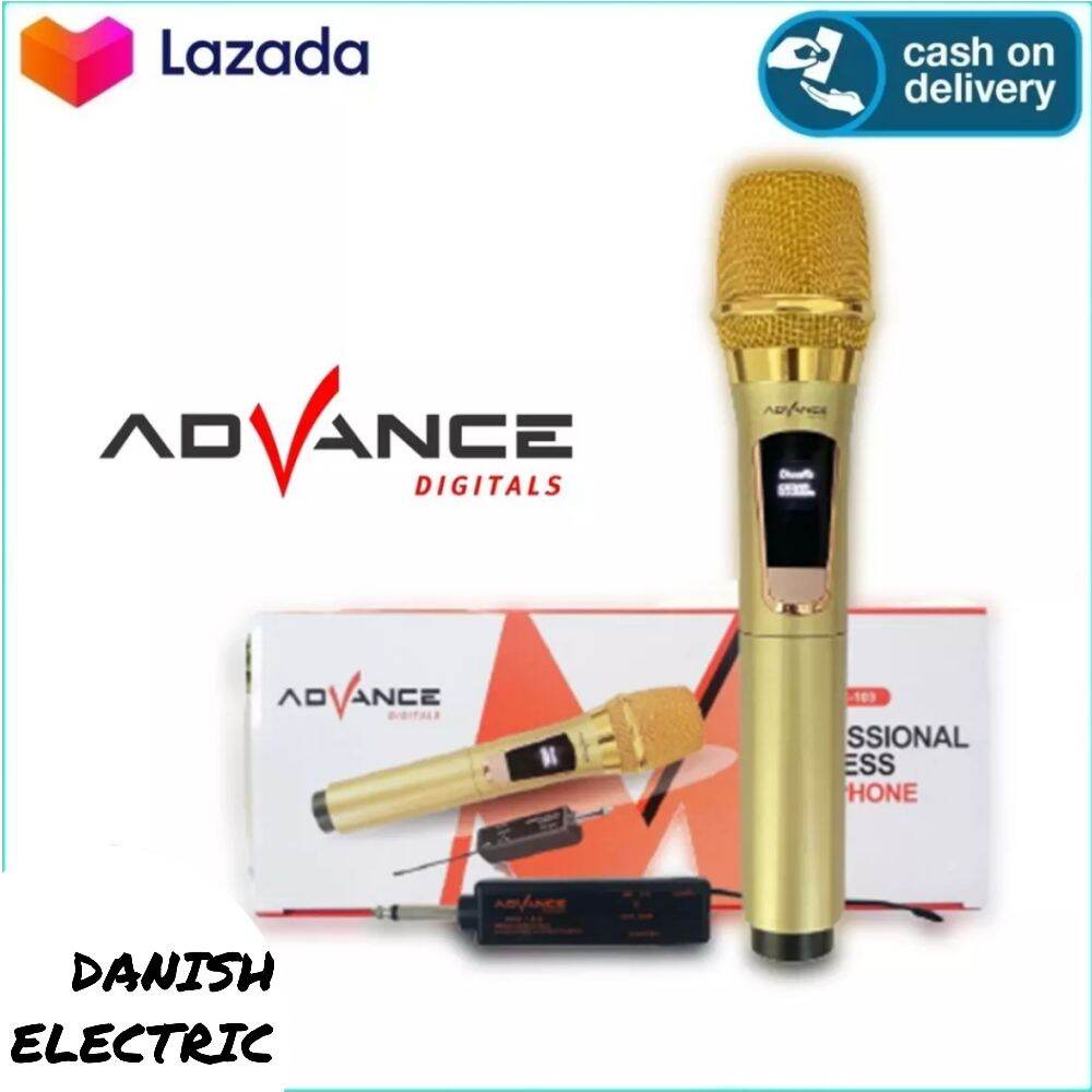 MIC / MIK / MIX / MIKROFON / MICROPHONE WIRELESS TANPA KABEL ADVANCE 103 ORIGINAL / MICROPHONE