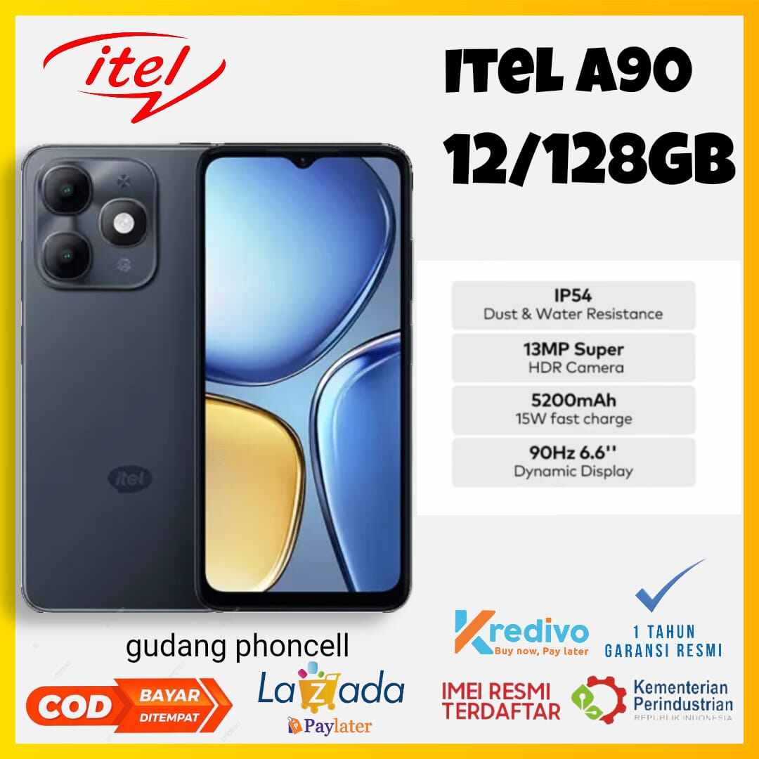 Infinix Itel A90 12+128 Gb (4+8 Gb) Unisog T7100 Battery 5000 Mah Official Guarantee 2 Years (Registered Imei) Harga  1,095,000 Ringgit*Penghantaran Percuma