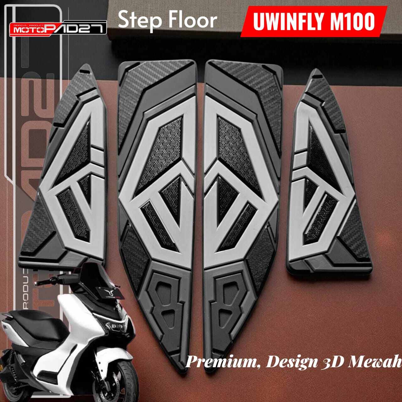 Motopad27 Uwinfly M100 Electric Motorbike Carpet Made of Rubber Harga 100,000 rupiah*Gratis Ongkir