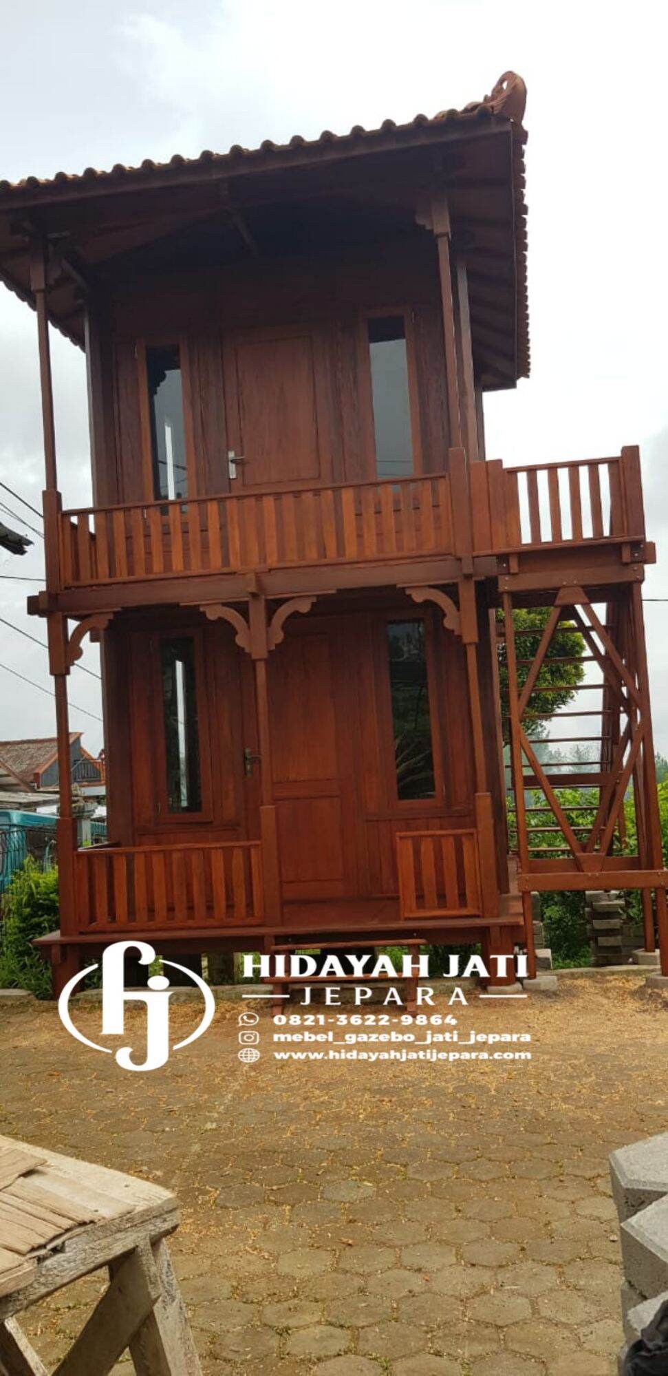 Gazebo rumah panggung kayu kelapa | Lazada Indonesia