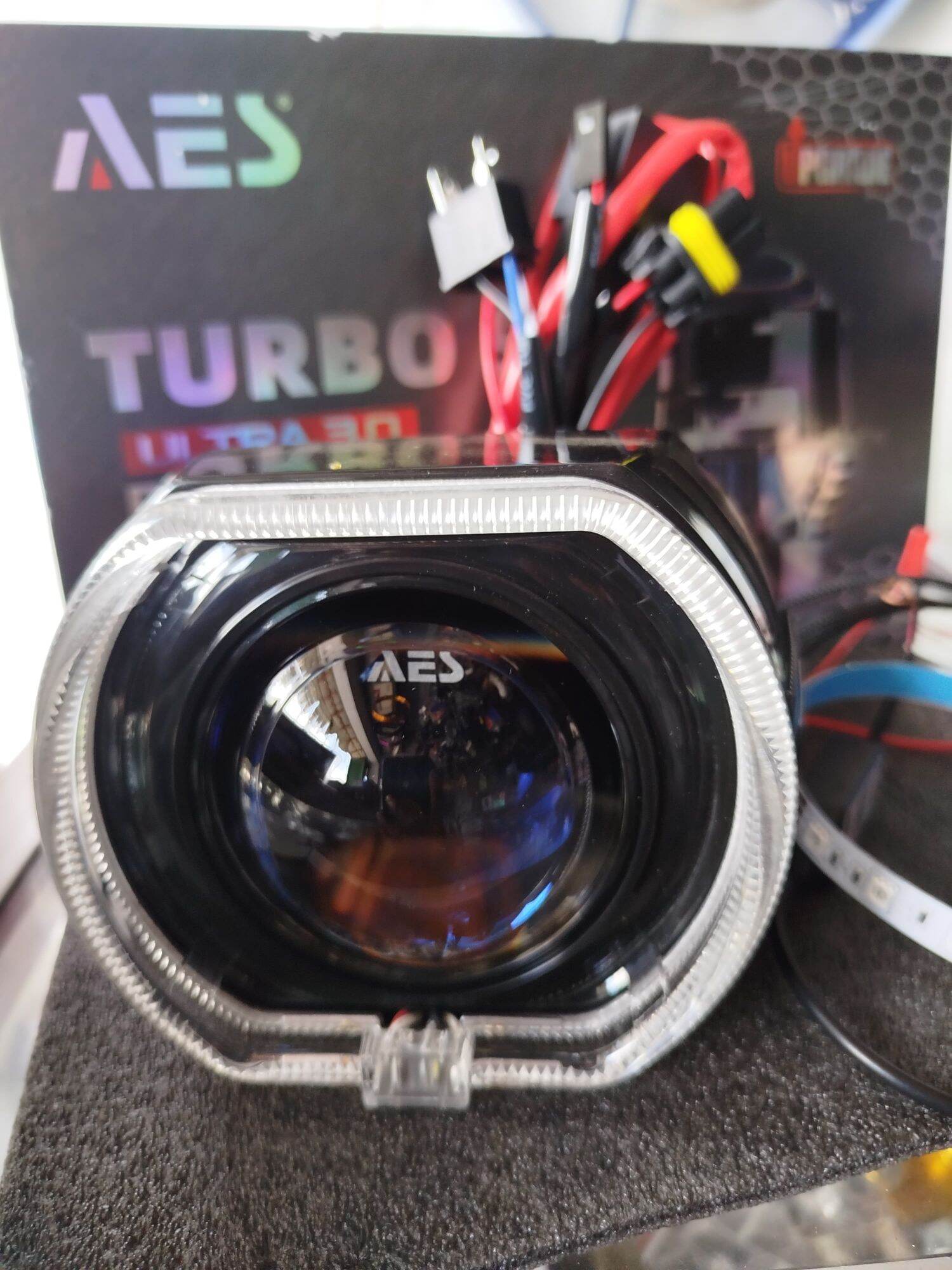 PROMO BESAR paket biled aes bi laser 3incs set shroud 3incs devil rgb kabel rilay original aes -SYARIF GARAGE