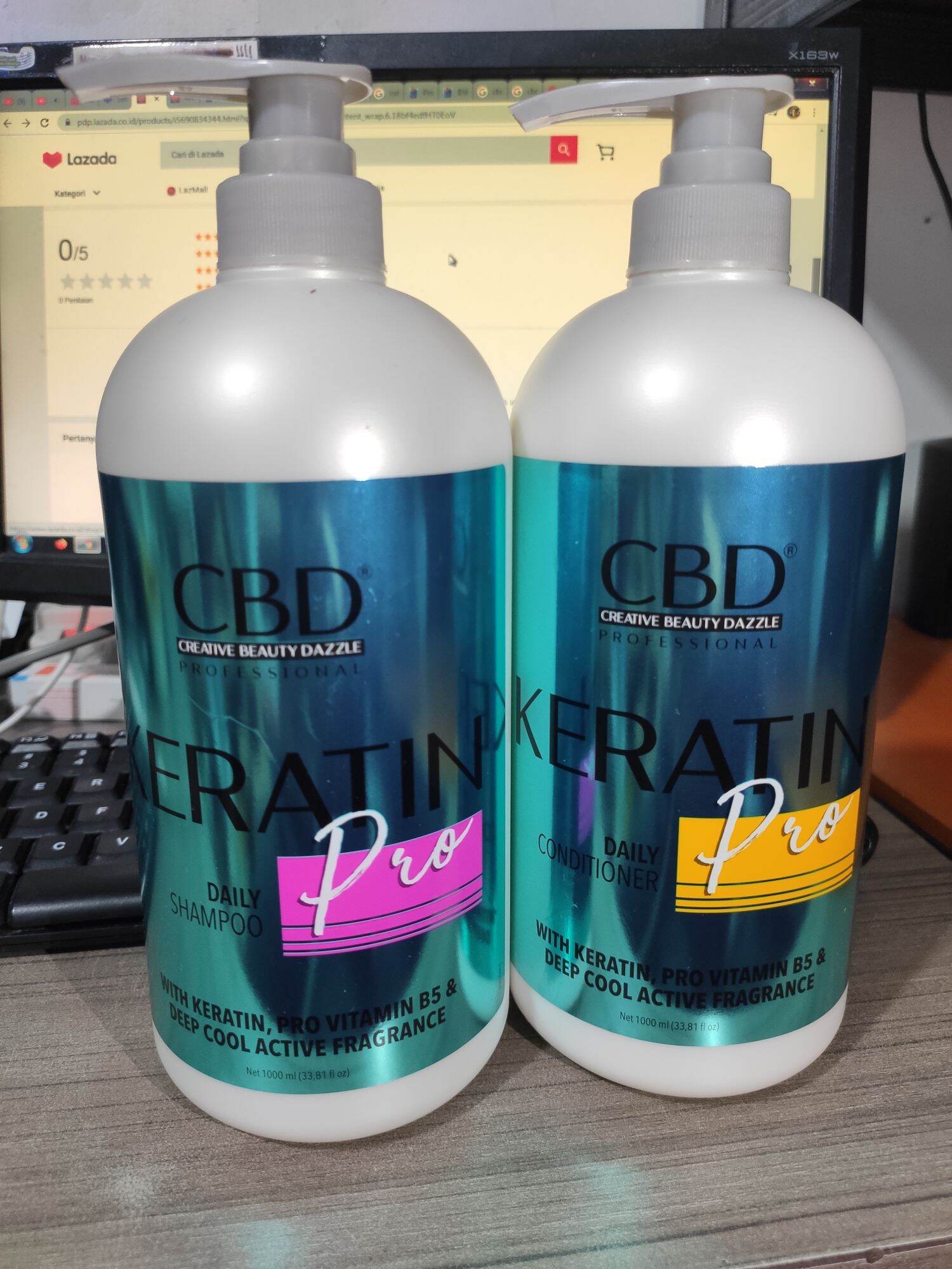 CBD KERATIN PROFESIONAL DAILY SHAMPOO ATAU CONDITIONER 1000ML ORIGINAL