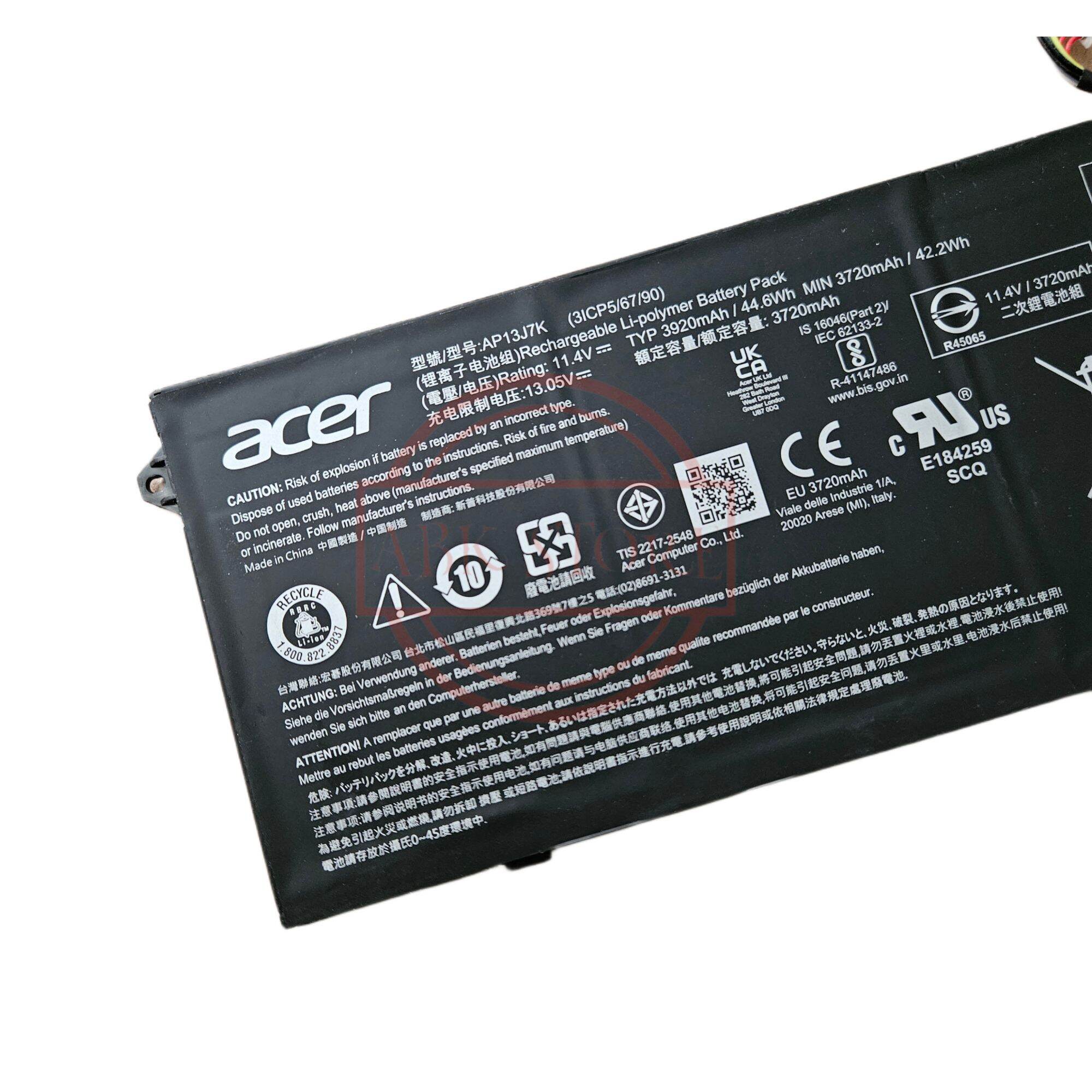 AP13J3K AP13J4K Battery For Acer Chromebook C720 C740 – 11.4V 3720mAh LiPo, 4-Cell