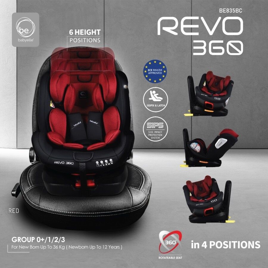 Babyelle Revo 360 BE8358C Carseat Rotatable Dudukan Mobil Bayi Lazada Indonesia