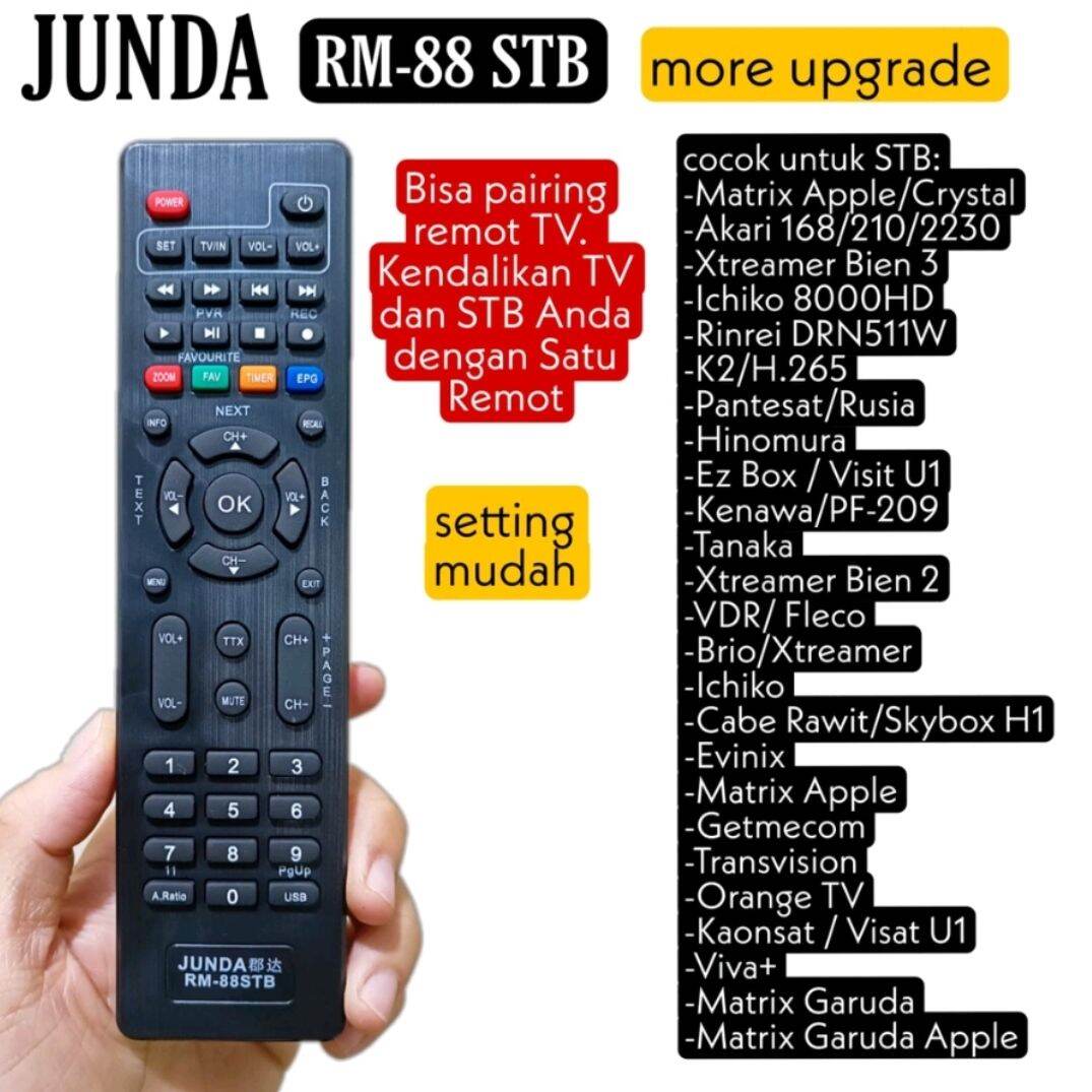 Remote Multi Set Top Box STB DVB T2 Junda RM 088 // Remote Universal