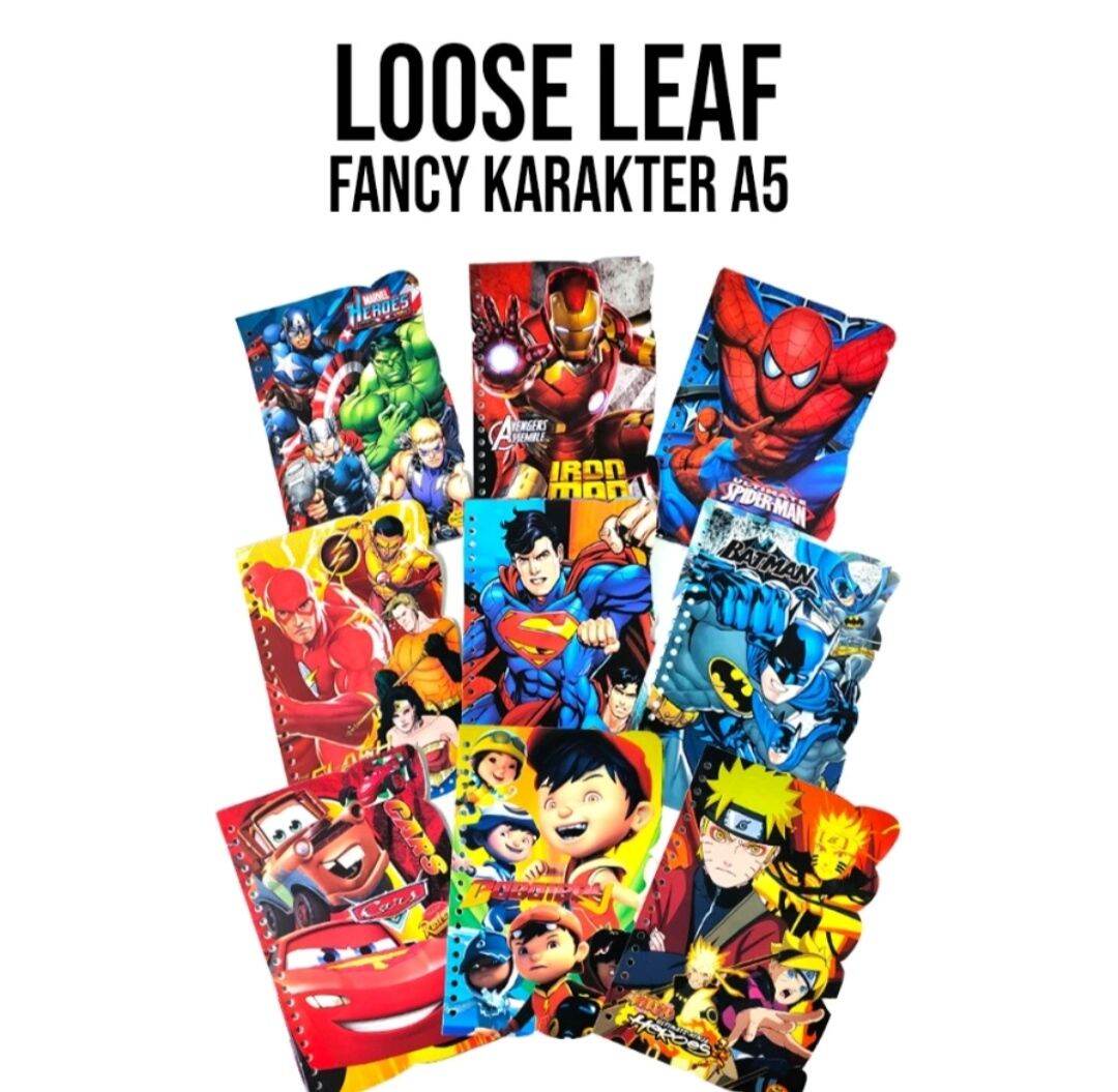 BINDER NOTE FANCY karakter ukuran A5 Ring 20 lubang