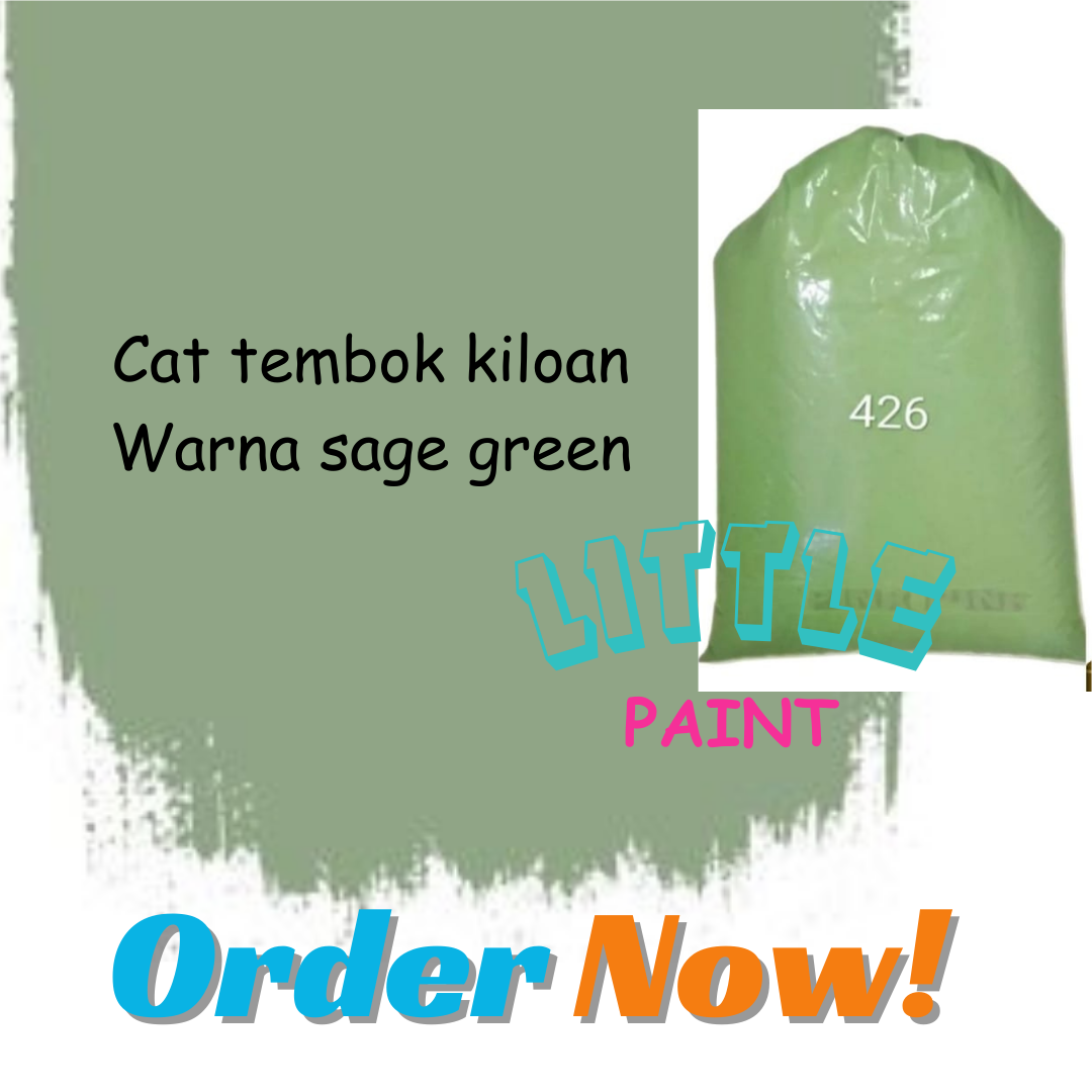 Cat tembok kiloan sage green 1kg, Cat tembok sage green, cat kiloan ...