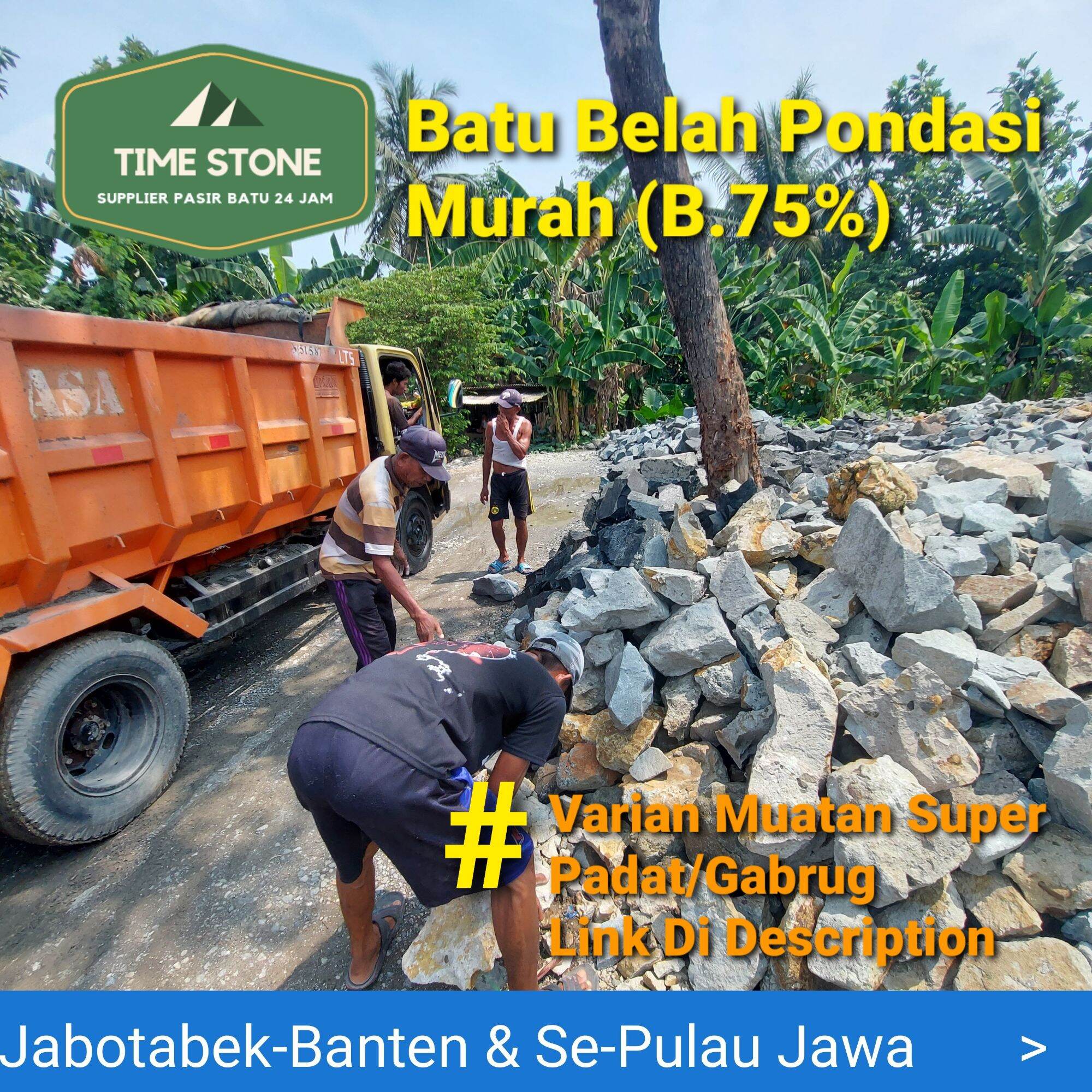 batu kali belah pondasi rumah B75 murah 1 truk | Lazada Indonesia