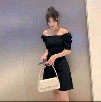 dress hitam cantik CUSTOM DESAIN bermerk