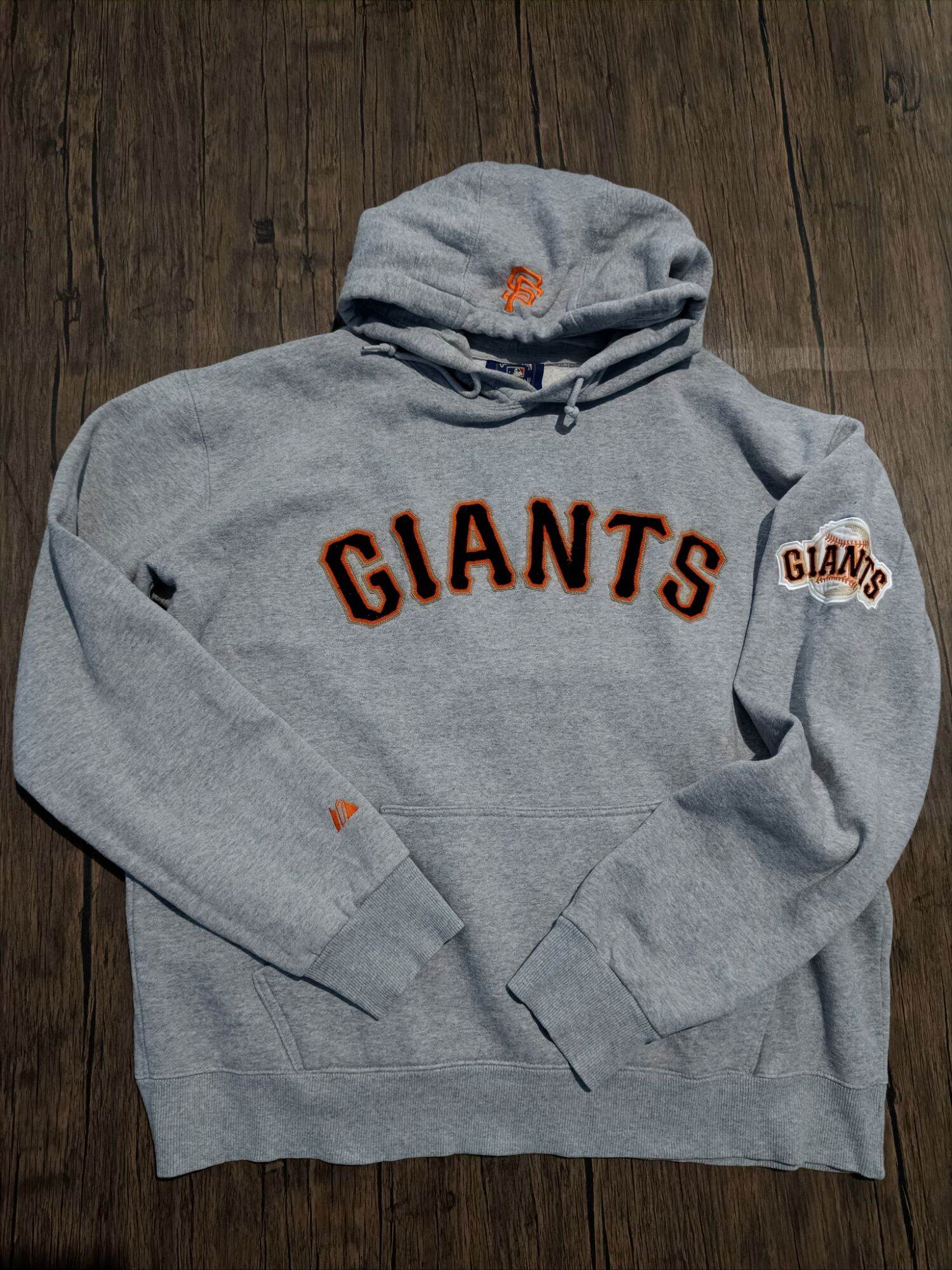hoodie vintage mlb giants tag cooperstown collection good