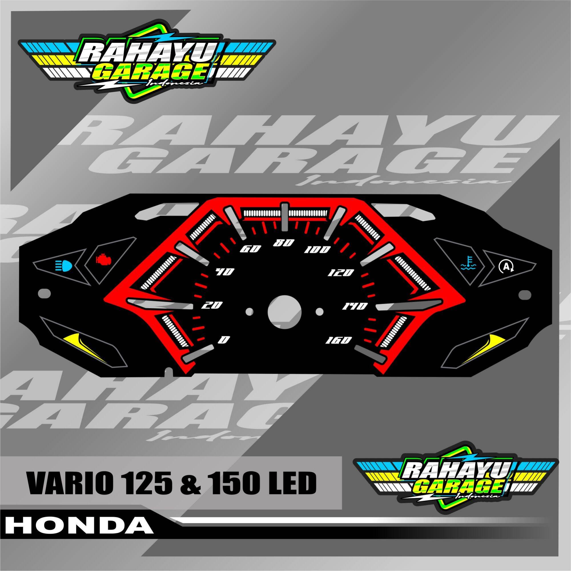 papan speedometer custom vario 125 dan 125 led panel spido meter vario