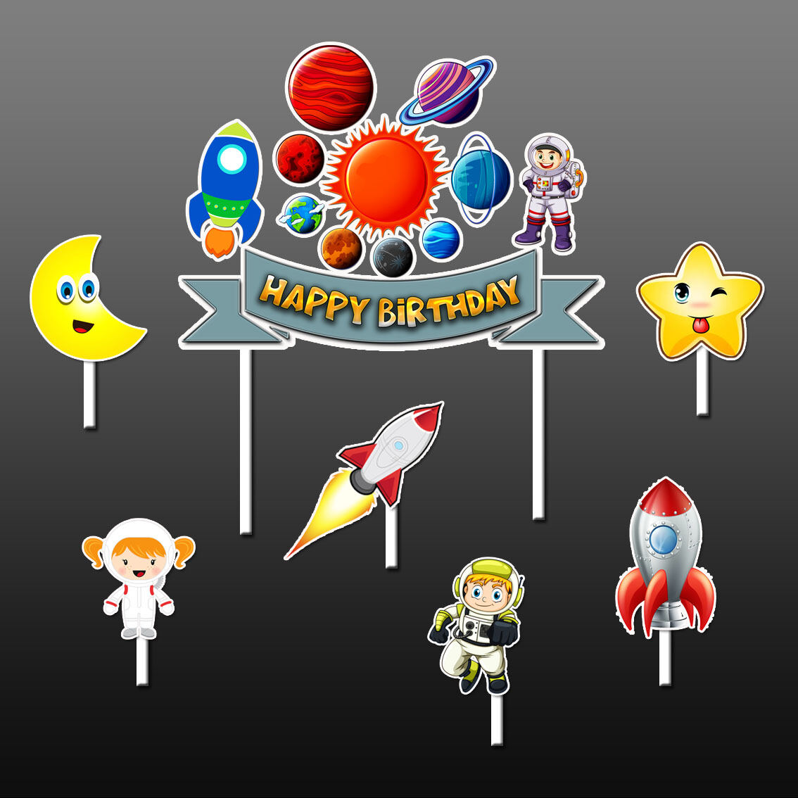 Cake Topper Astronot Happy birthday | Lazada Indonesia