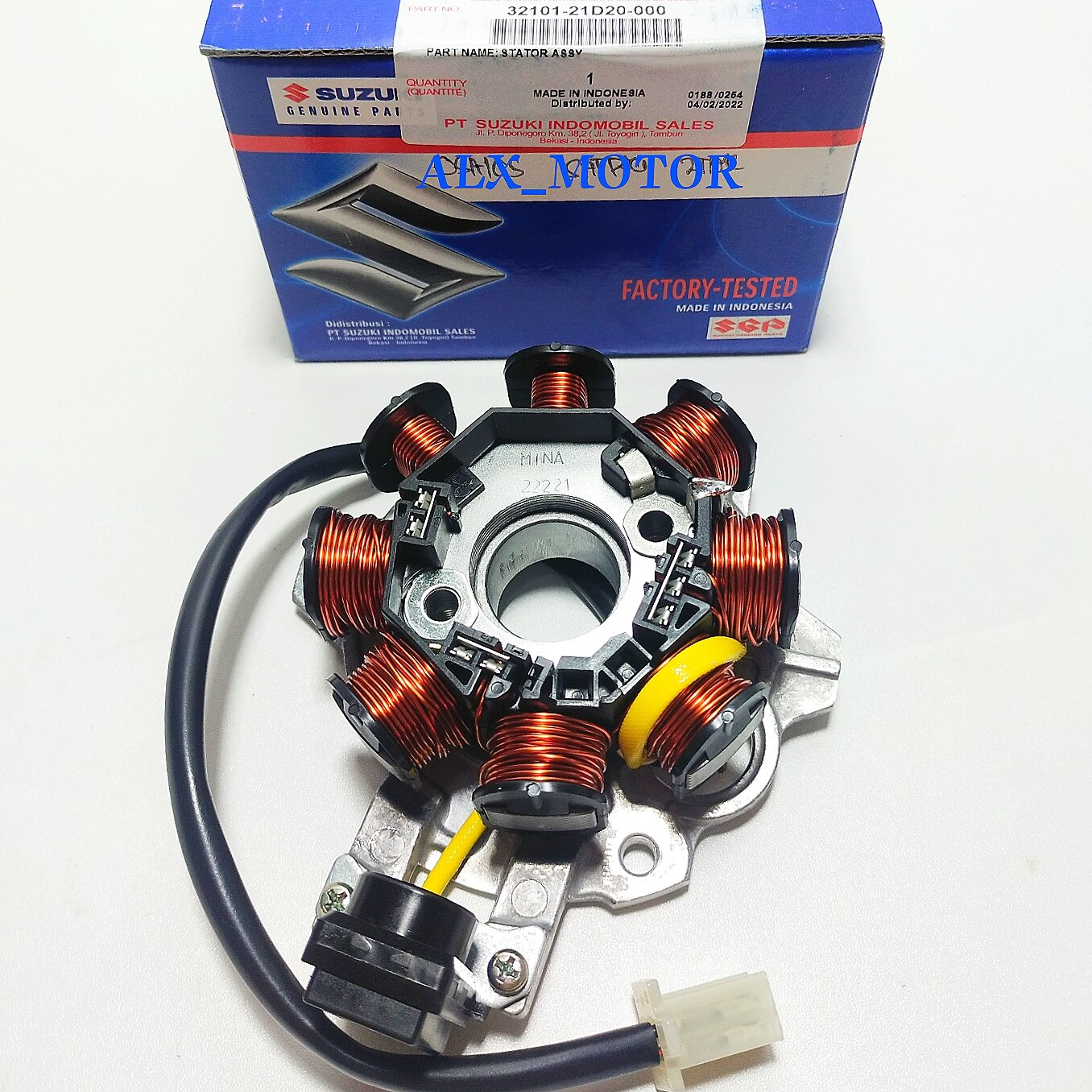 Spull Assy / Stator Assy SATRIA 2T HIU/LUMBA Original Suzuki SGP 100