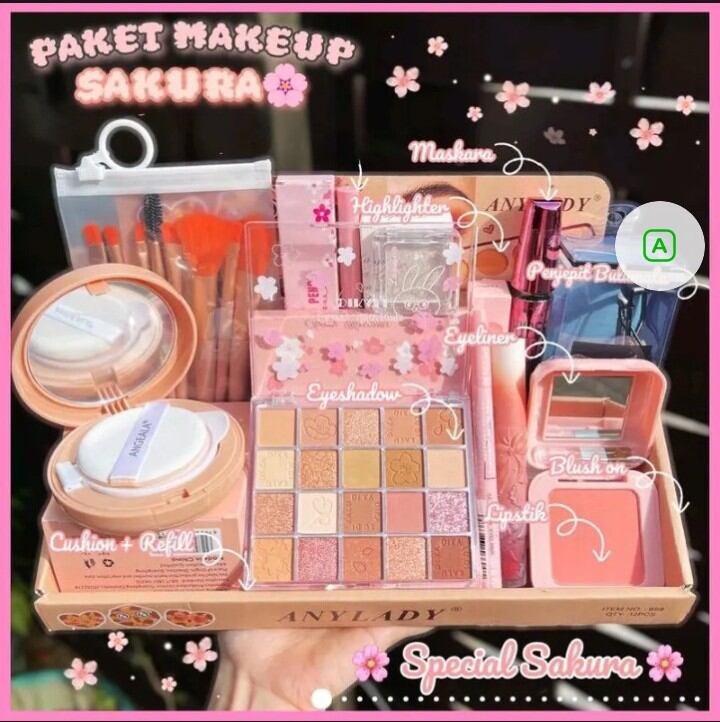 Paket Makeup Sakura Remaja LENGKAP/SET Makeup Korea ISI 6-10 Paket Makeup Pemula Termurah