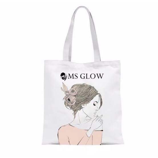 Totebag Putih Eksklusif MS GLOW Termurah | Pouch Putih MS Glow | Tas