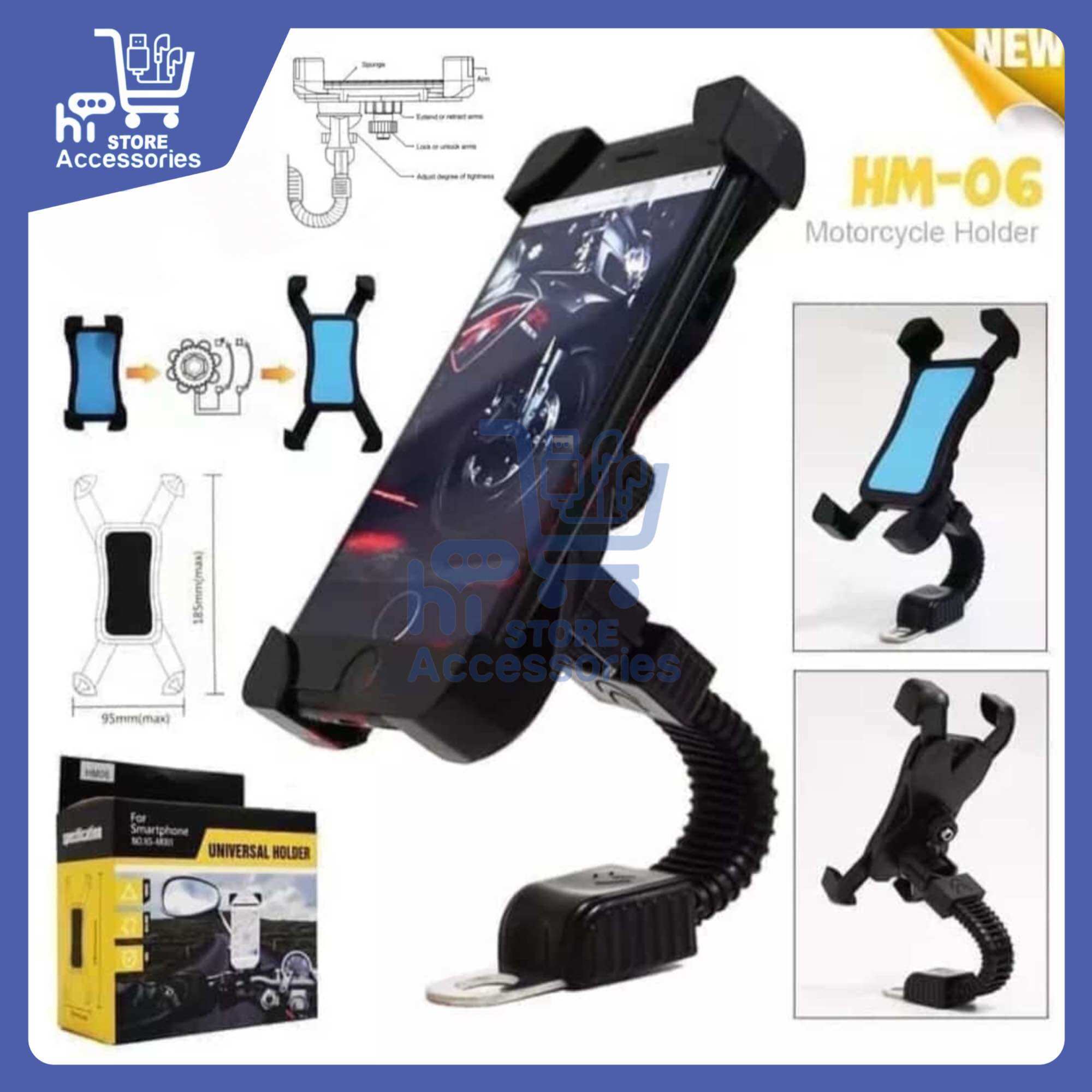 Holder HP Spion Motor HM06 HM-06 | Phone Holder Handphone Universal Harga 18,220 rupiah*Gratis Ongkir