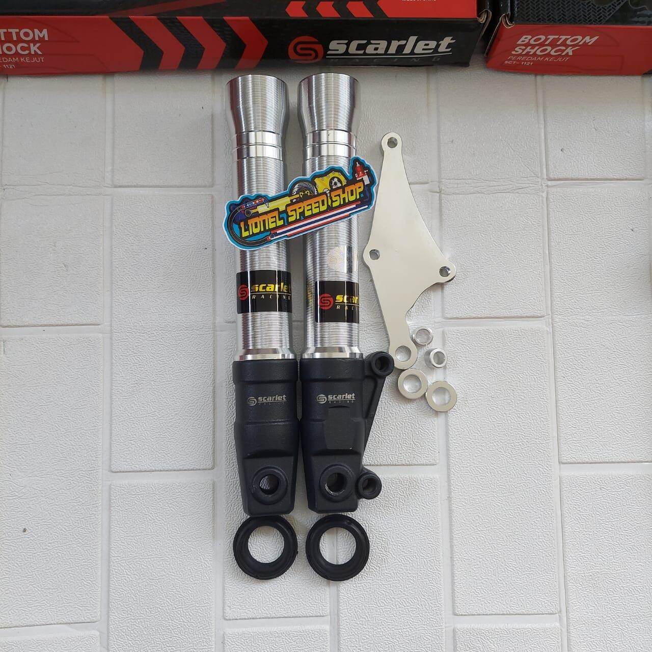 Tabung shock satria fu scarlet plus seal oli dan seal debu bottom shock