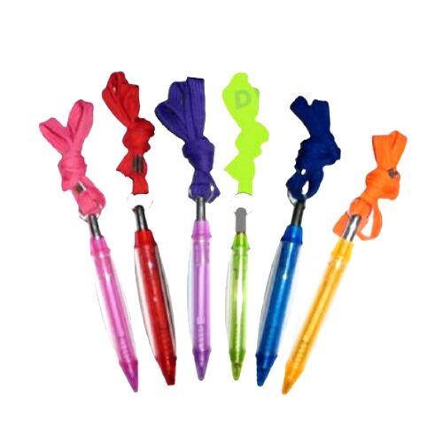 Pulpen Pena Cabe Plastik Promosi Insert Paper Dan Sticker Gantungan Tali Isi 10 pcs
