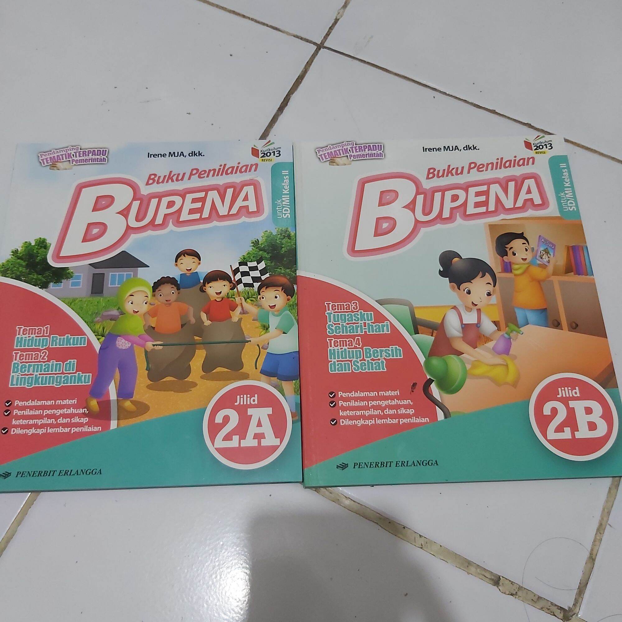SEPAKET 2 BUKU PENILAIAN BUPENA JILID 2A 2B UNTUK SD MI KELAS II IRENE ...