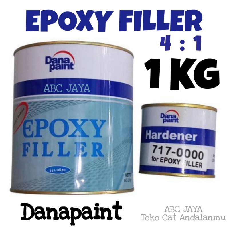 Cat Duco Epoxy Filler + Hardener Pengering Epoksi Poksi Foksi Abu Abu ...