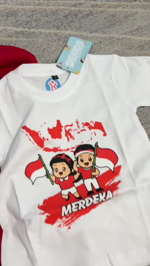 Kaos Kemerdekaan anak bahan katun