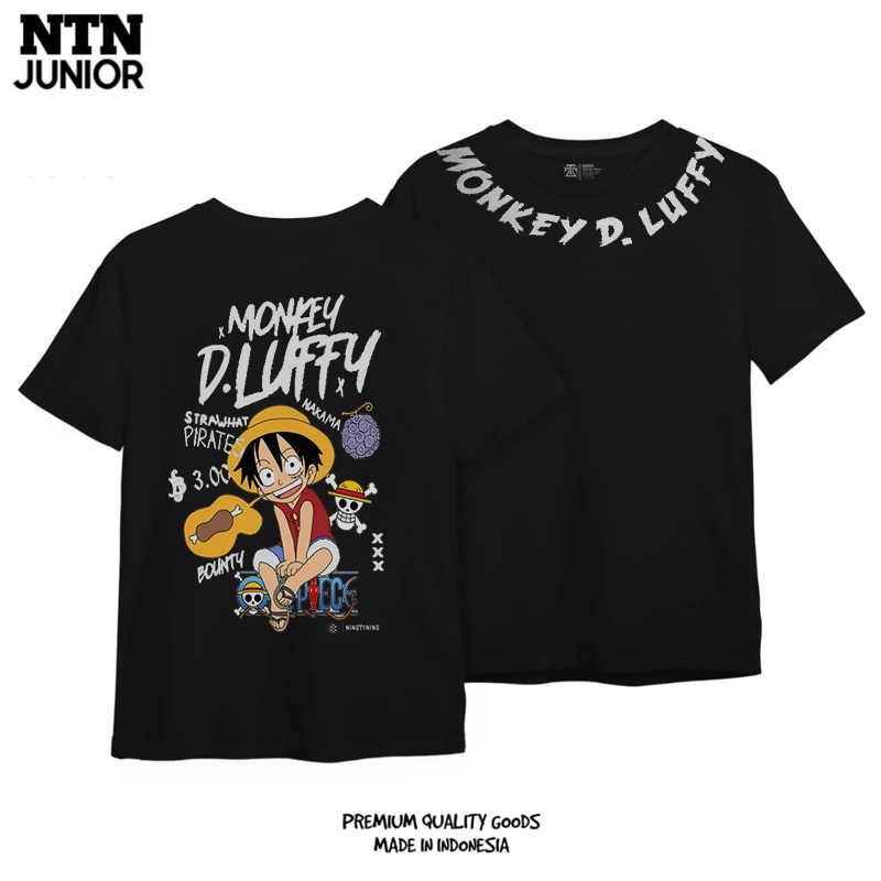 Kaos Anak Distro Gambar Anime Umur 6-16 Tahun - Baju Anak Remaja Tanggung - Kaosanak Warna Hitam