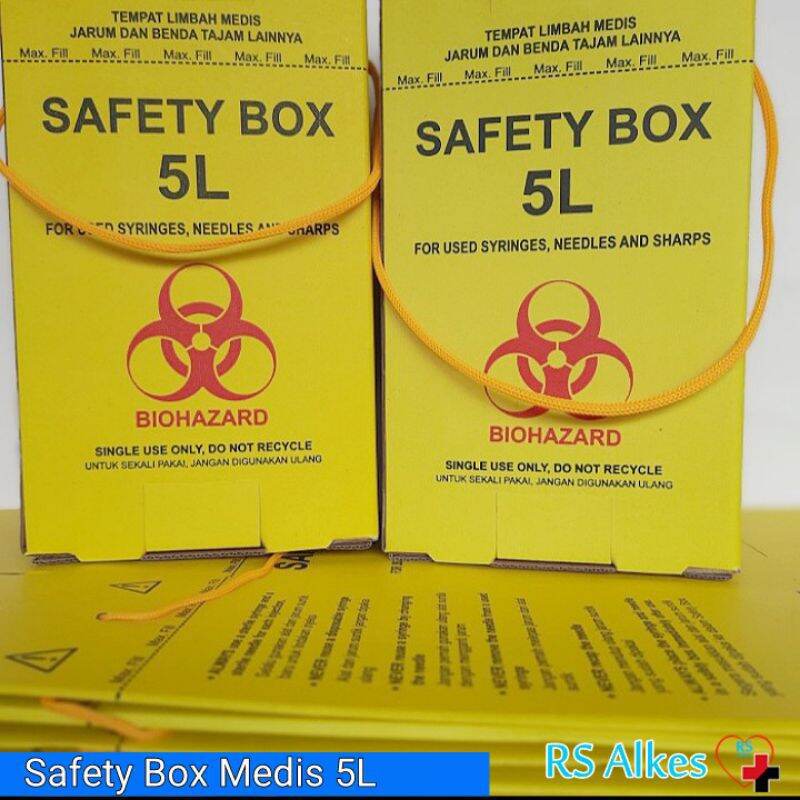 Safety Box Medis Murah 5 Liter Tempat Sampah Medis Safety Box 5 Liter ...