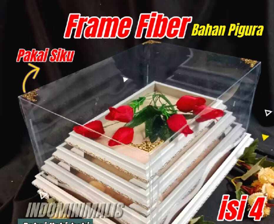 Box delivery pernikahan material frame fiber 1 set contents 4 complete cheap Mica cover modern luxury