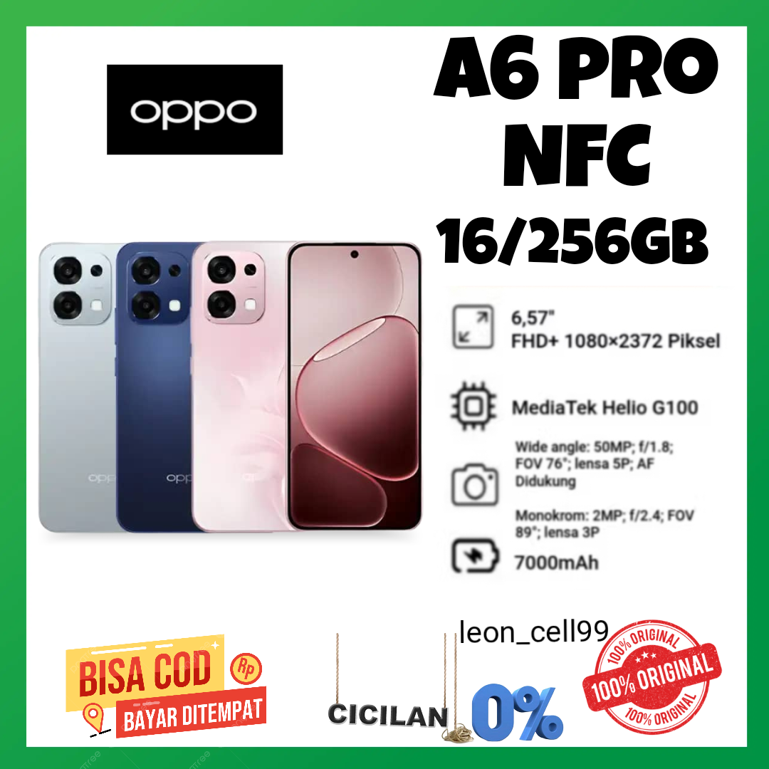 Oppo a6pro NFC, 16/256GB RAM, MediaTek gelio100, 1 year official warranty, registered IMEI Harga  3,699,000 Ringgit*Penghantaran Percuma