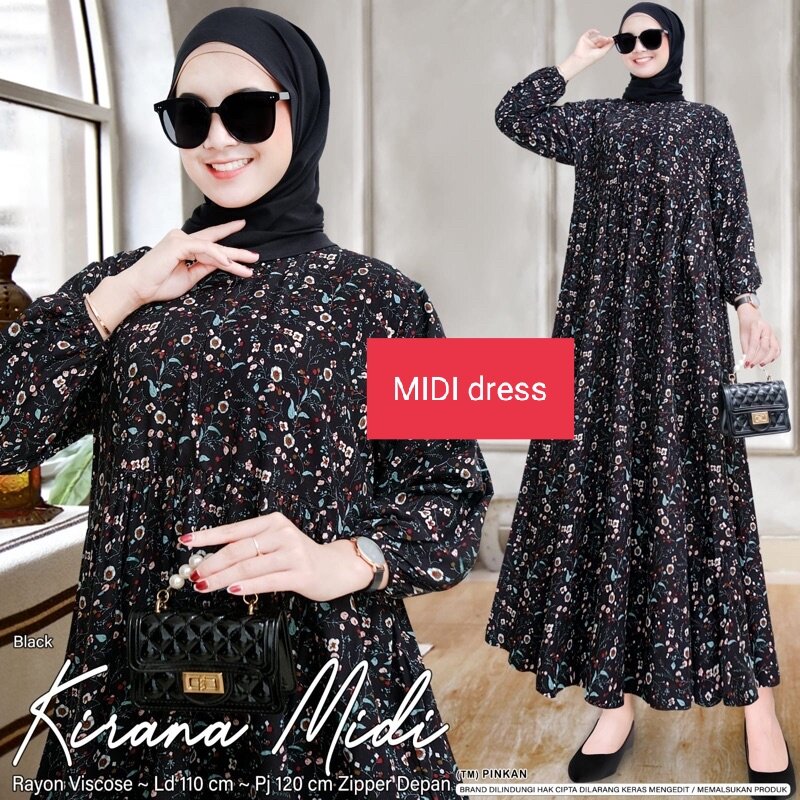 Midi Dress Nibras - Jual Midi Dress Nibras Terbaru Indonesia | Midi Dress  Nibras | Baju Midi Dress Branded | Material Premium Crepe | Busui Friendly Midi  Dress | www.lazada.co.id