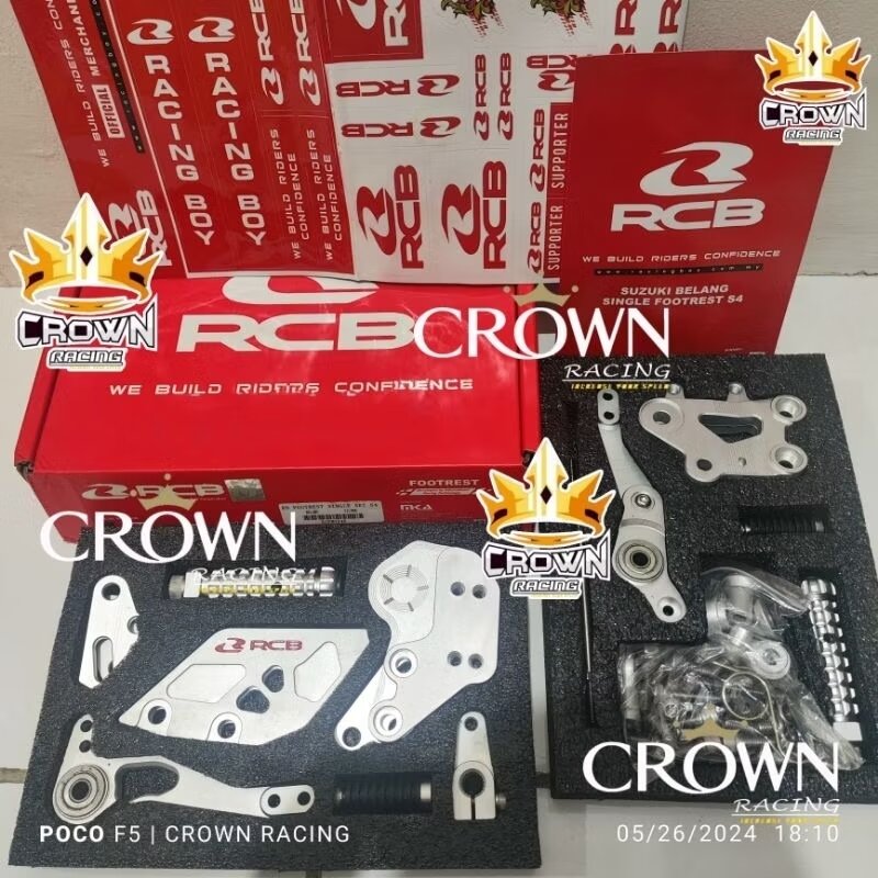 Footstep Underbone Footrest RCB S4 Satria FU 150 Injeksi CNC Harga 9,999,999 rupiah*Gratis Ongkir