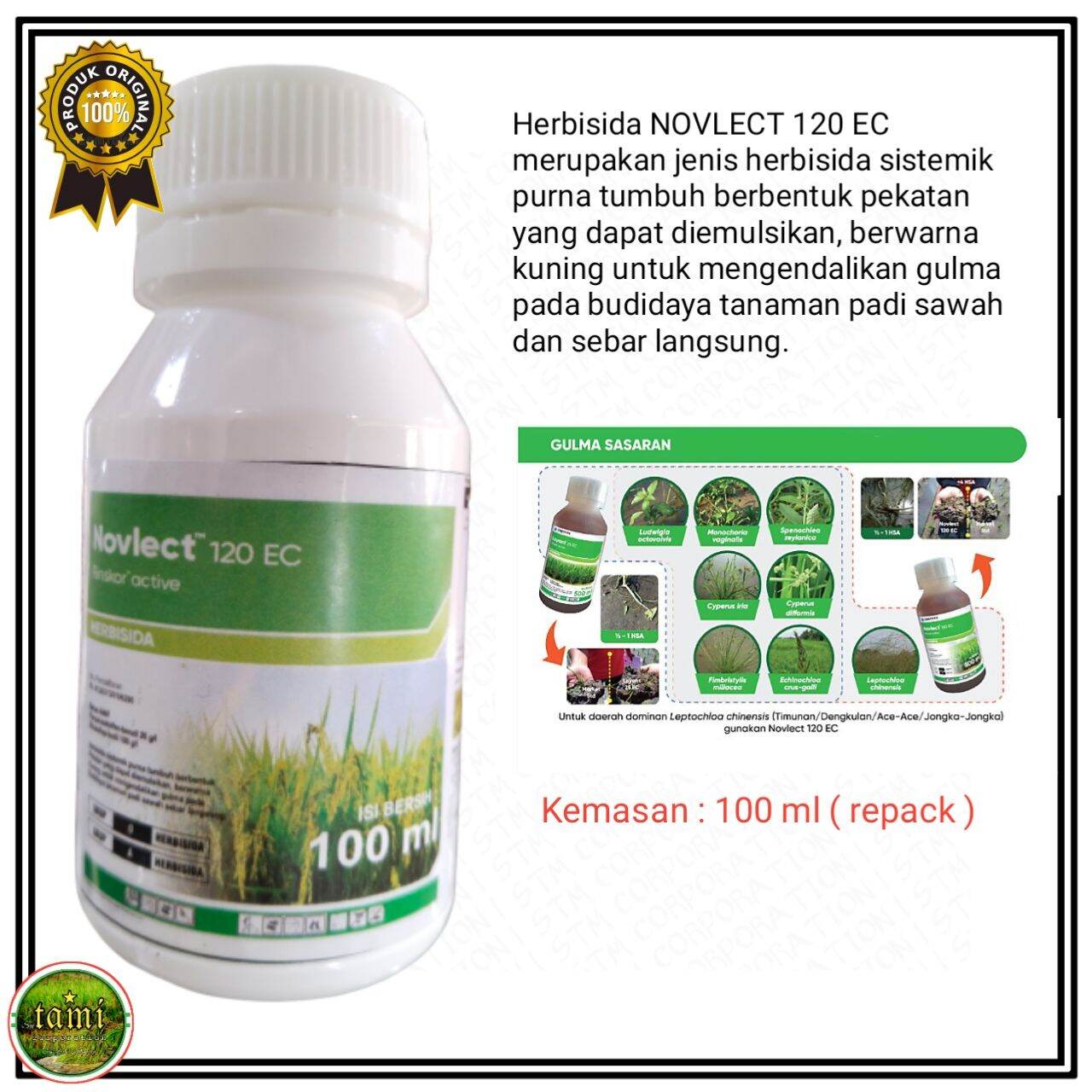 Herbisida Novlect 500 Ml Pengendali Gulma Padi Obat Rumput Purna