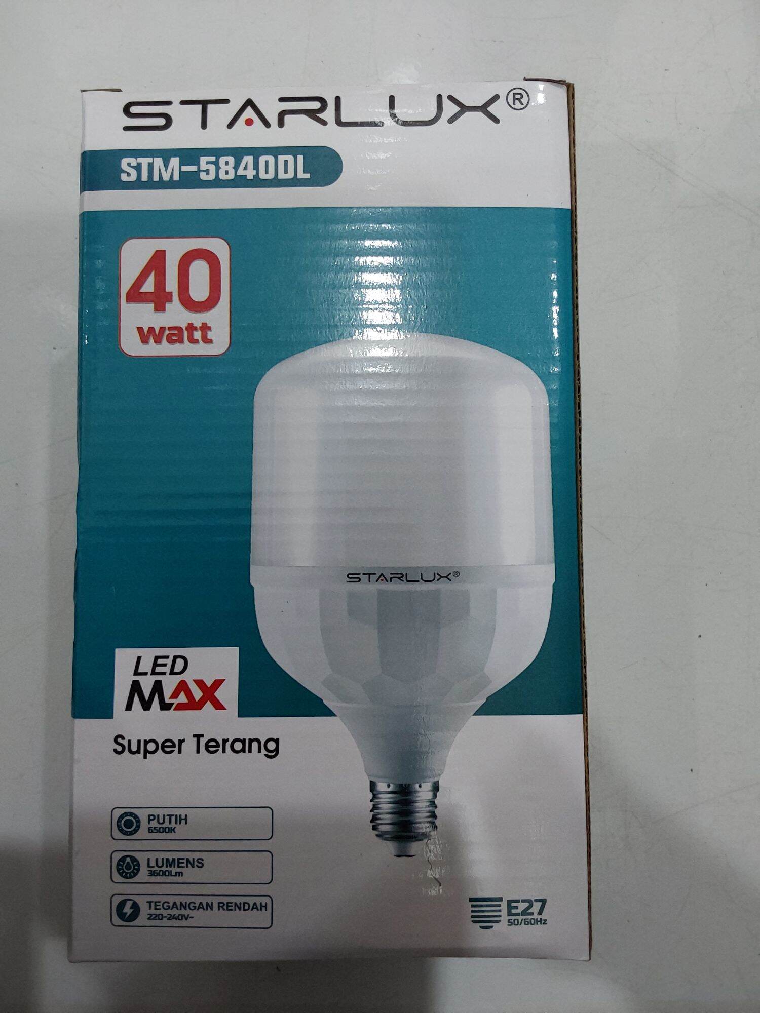 Lampu Led Starlux Max 40 Watt Nyala Putih Terang Garansi 1 Tahun Sni