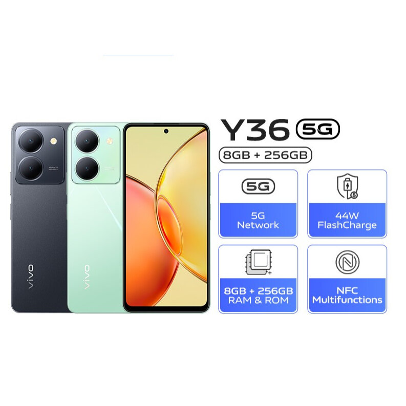 Vivo Y36 RAM 8GB/256GB Garansi resmi Vivo 1 Tahun Harga  2,899,000 Ringgit*Penghantaran Percuma