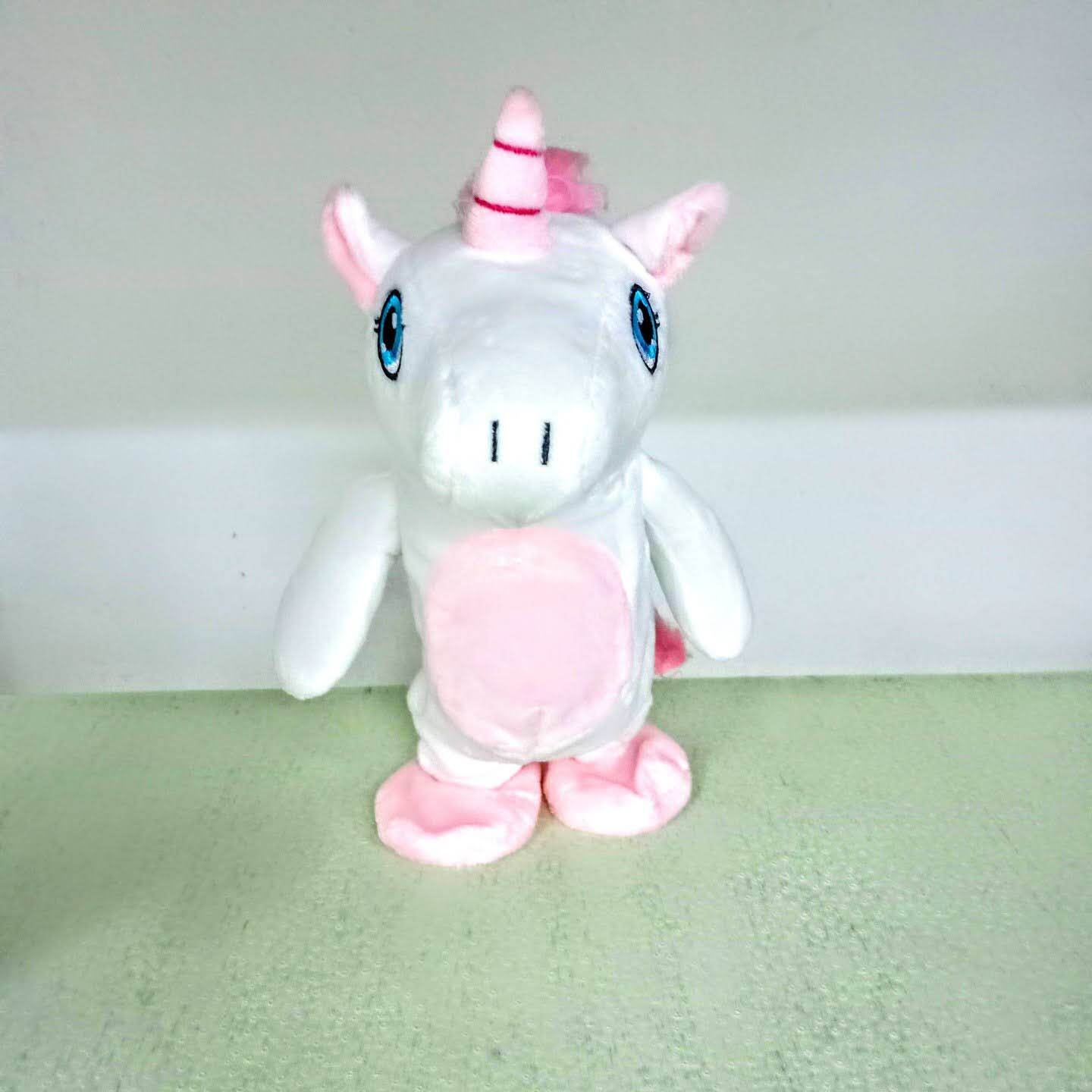 1Pc 25Cm Creative Kawaii Unicorn Walking& Learning Talking Stuffed