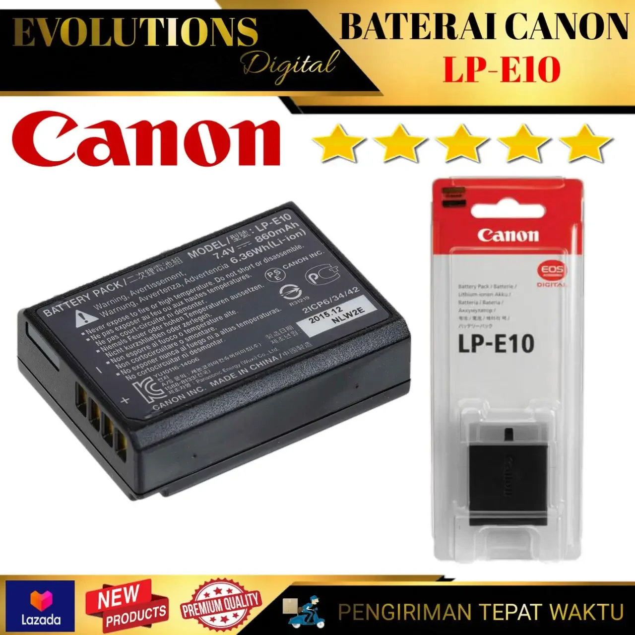 Baterai canon LP E10 LP-E10 for EOS 1200D 1500D 1300D 1100D 3000D 2000D 4000D