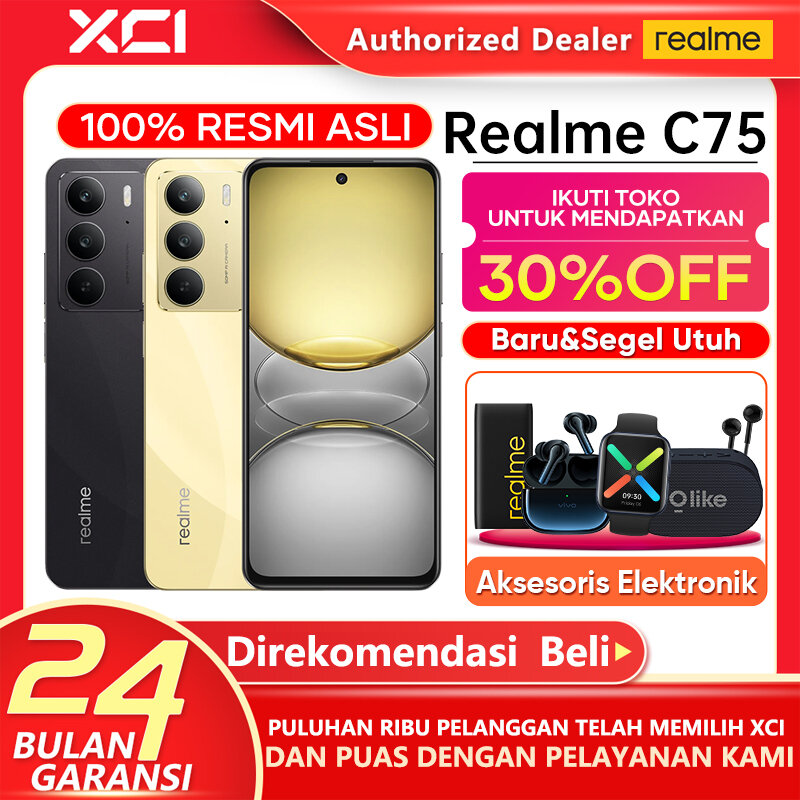 Realme C75 terbaru 2024, 6000mAh Baterai Awet, 45W Fast Charge, 50MP AI Kamera Harga  2,399,000 Ringgit*Penghantaran Percuma