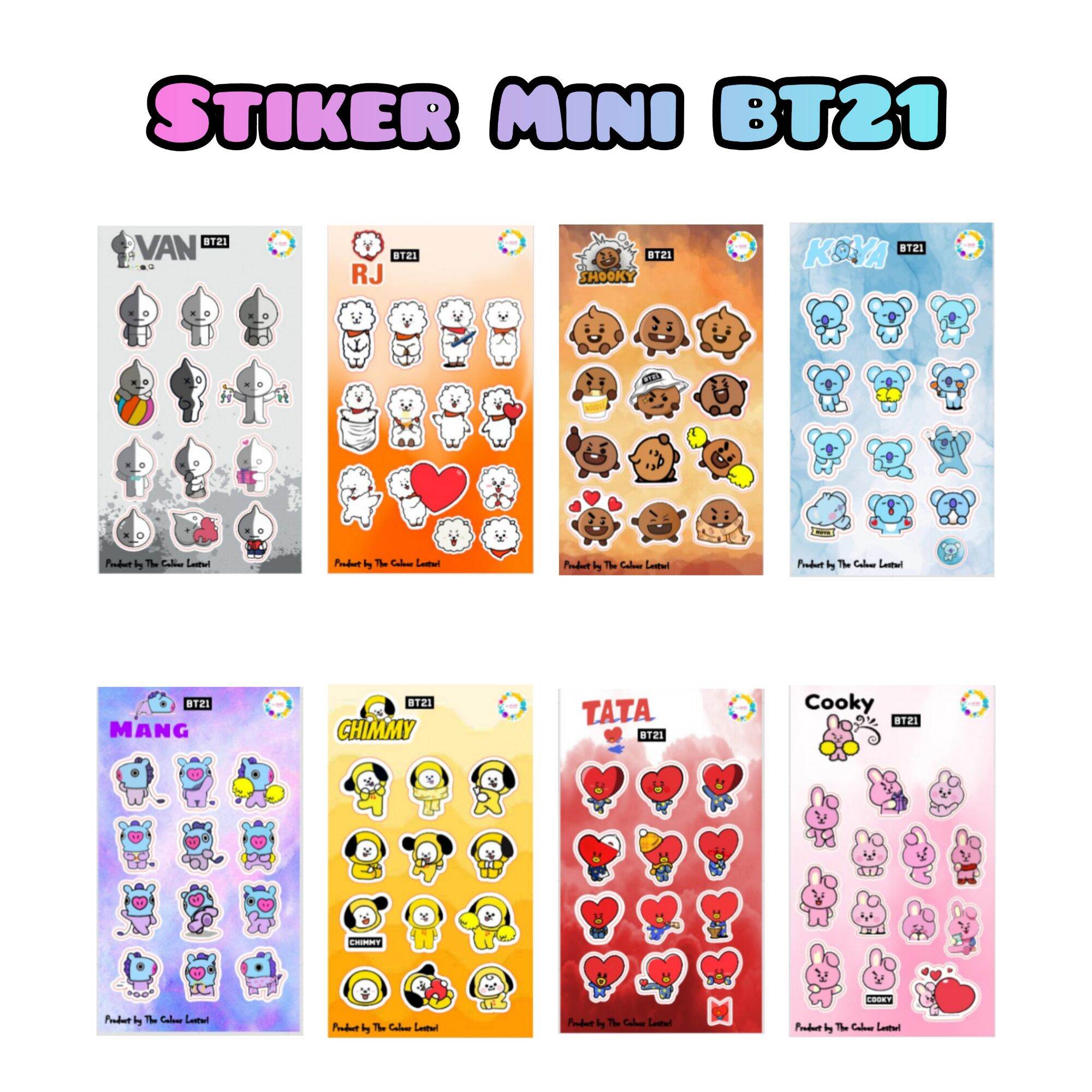 STIKER MINI BT21 / STIKER BT21 / STIKER BUKU / STIKER MURAH | Lazada ...