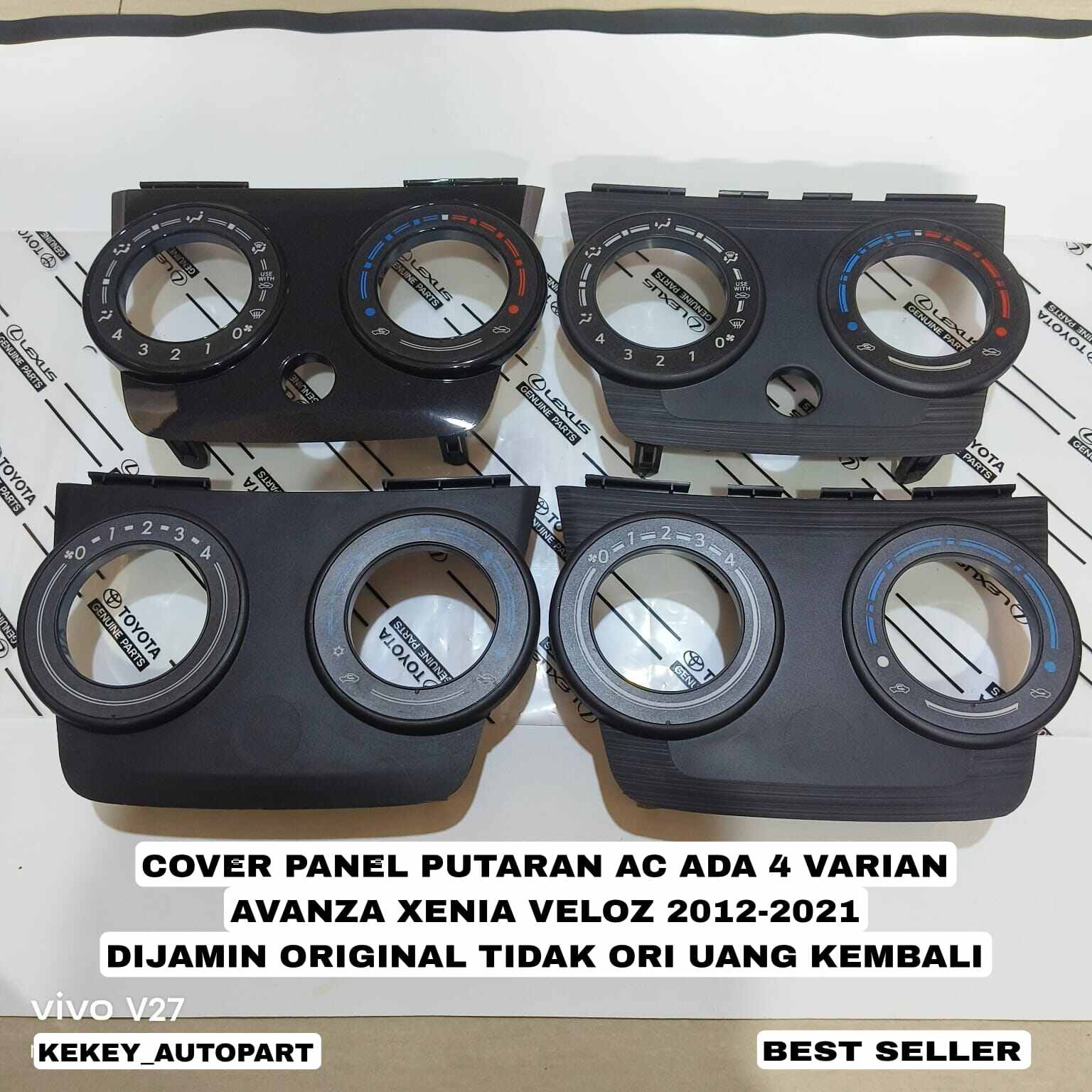 Cover Panel putaran ac depan AVANZA XENIA VELOZ 2012-2021 original sugity Harga  150,000 Ringgit*Penghantaran Percuma
