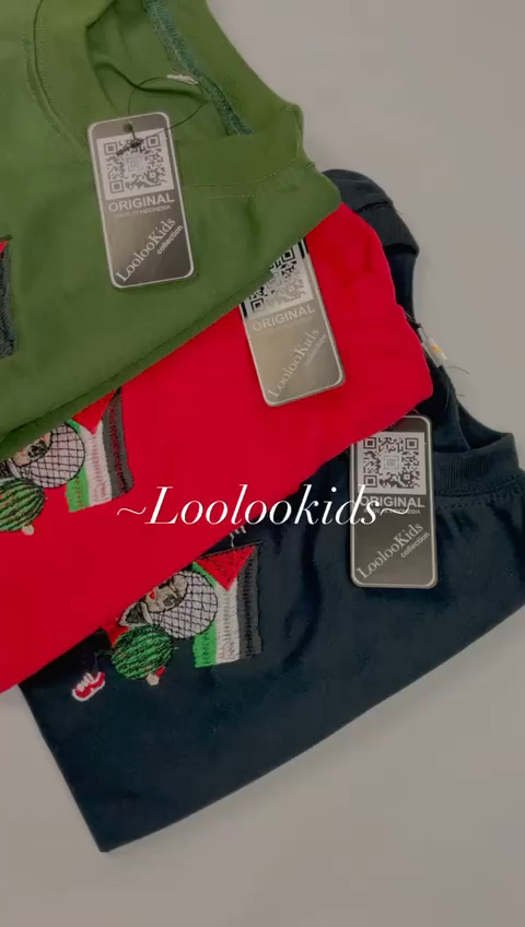 Baju anak Unisex Laki Laki Perempuan Bordir Palestina 6 Bulan - 7 Tahun Model Terbaru - Kaos Pria Wanita Terlaris