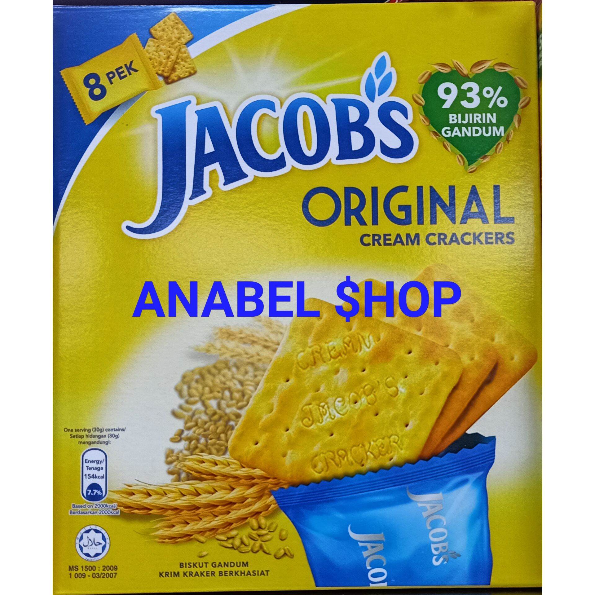 Biskuit Jacob S Original Biscuit Jacobs Cream Cracker Crackers Biscuits Jacob Gandum Lazada