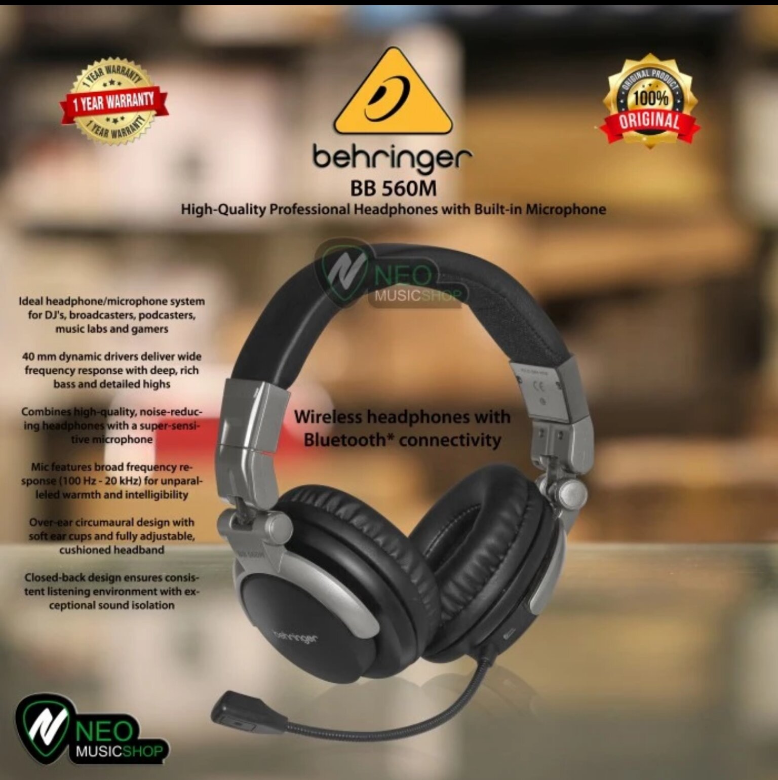 Behringer headphones best sale with mic