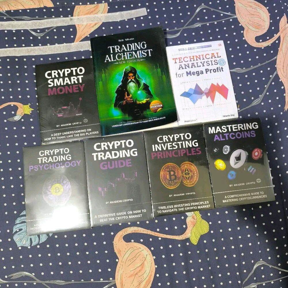 paket 7 buku TRADING,5 buku AKADEMI CRYPTO 1 Buku technical analysis for  Mega profit dan 1 buku TRADING ALCHEMIST | Lazada Indonesia