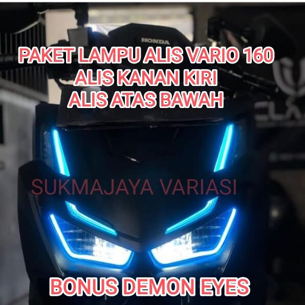 Paket Lampu Alis Vario Alis Biru Dan Alis Iceblue Bonus Demon Eyes Devil Eye Lazada Indonesia