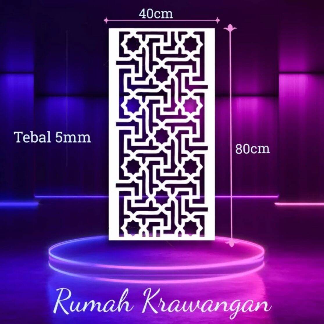 cutting krawangan pvc foam board uk 40x80cm tebal 5mm - RK007