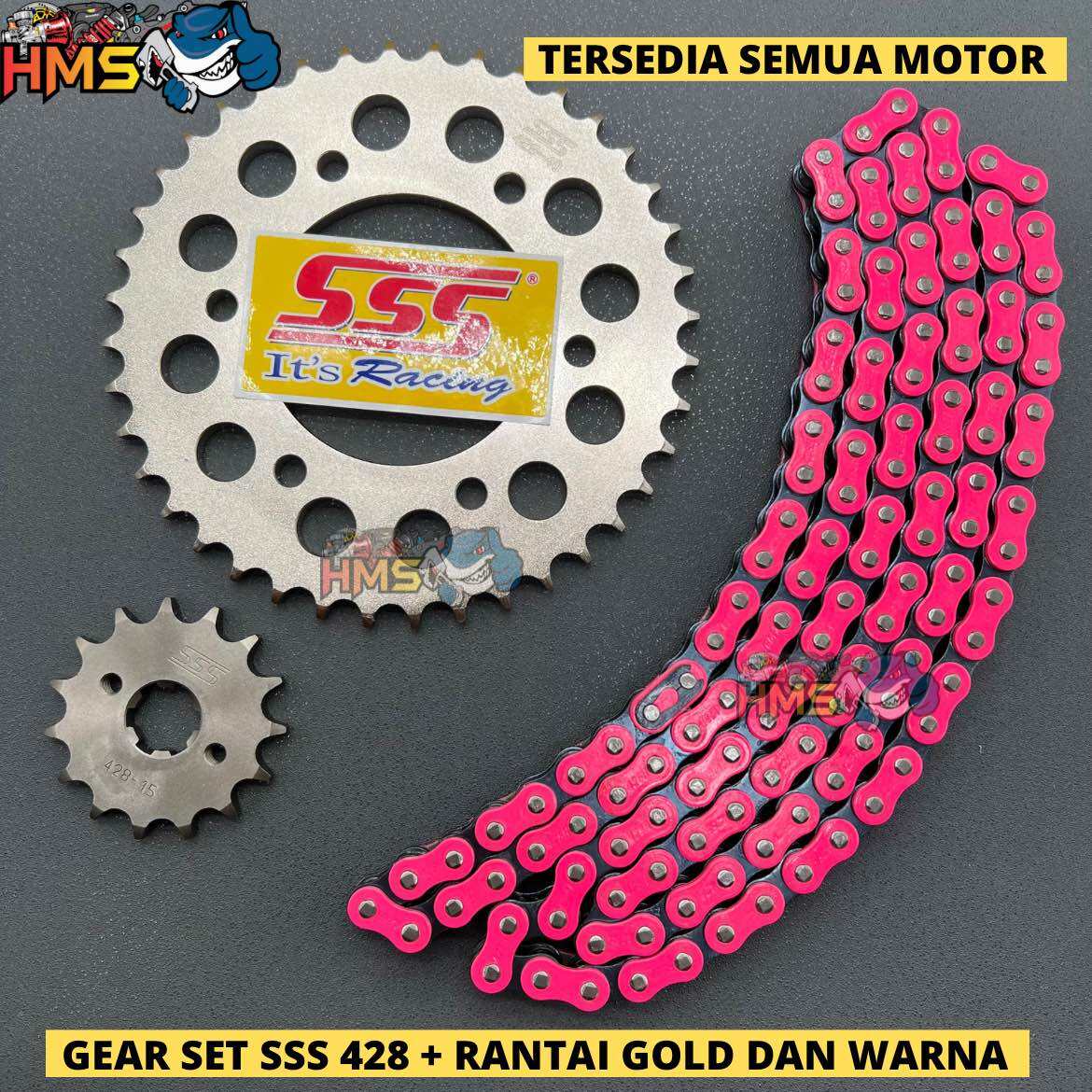 Gir Set SSS Scorpio Rantai Gold 415 428 - Gear Set Sss Scorpio Rantai 415  428 Gold | Lazada Indonesia